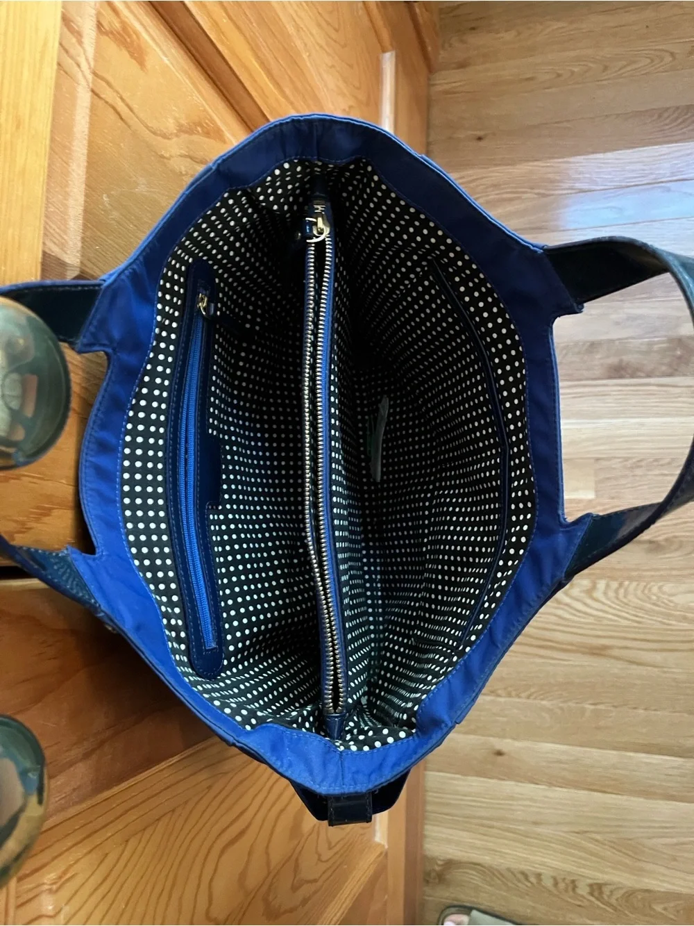 kate spade cobalt blue nylon tote